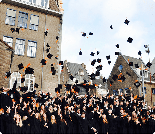 Diverse group of students collaborating and having fun while studying in a dynamic and inclusive environment.